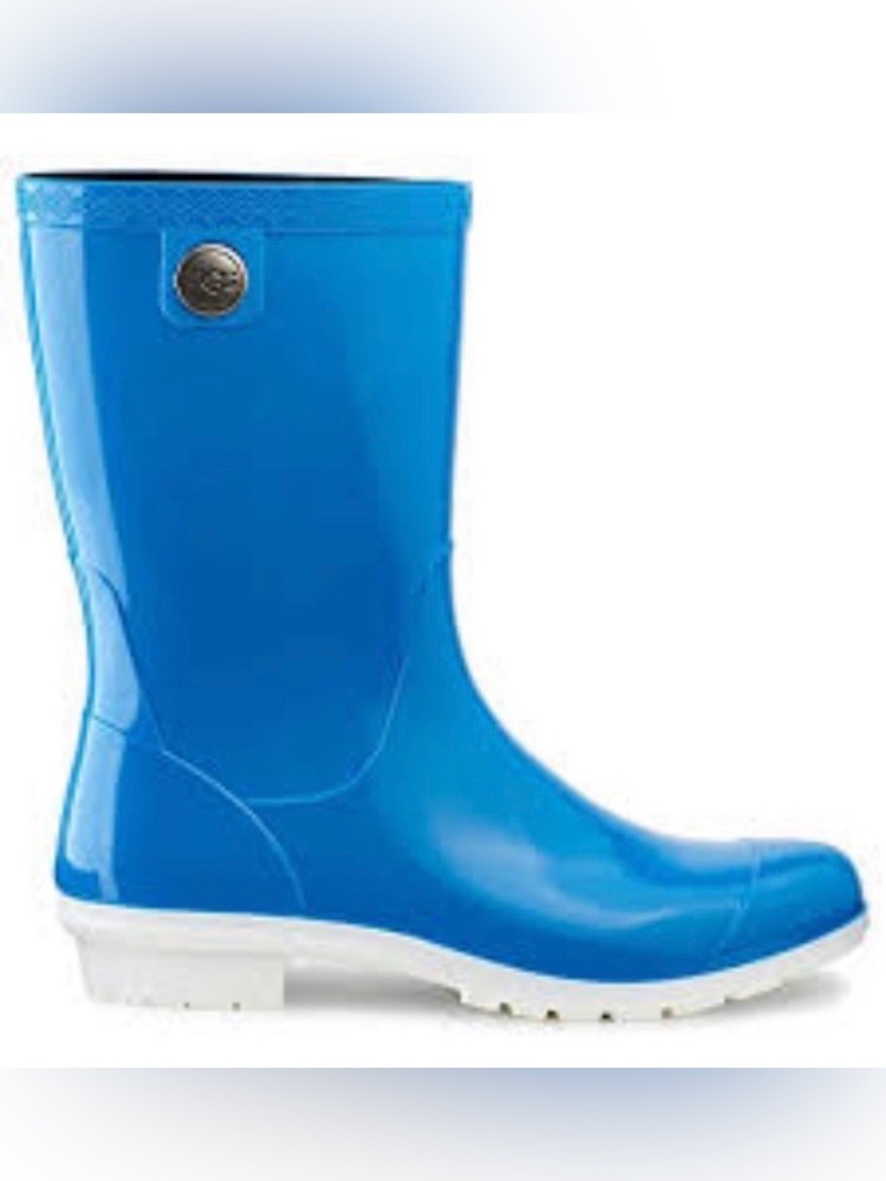 UGG Sienna Gloss Rain Boots Blue/White | Women’s 6 | Waterproof | Cute Pop Color